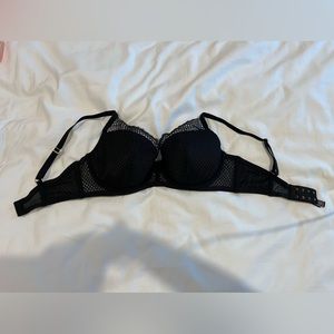 VS black fishnet bra